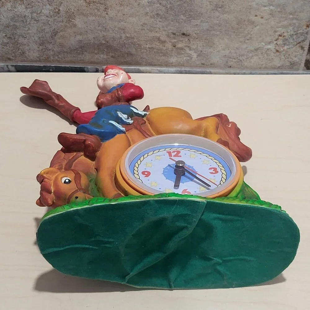 Vintage Howdy Doody Bucking Bronco Clock 1988 Clock Works
